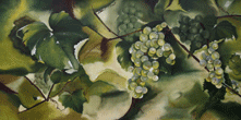 grape leaves painting