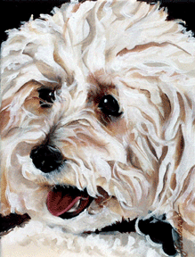 poodle  painting