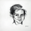 Charcoal drawing of girl