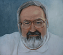 Older man painting