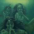 painting of girls underwater