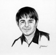 Charcoal drawing of boy
