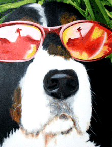 English Springer Spaniel painting